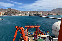 View from the research vessel METEOR