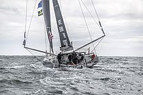 Die Rennyacht Mailzia wurde gebaut, um die Vendée Globe, ein Einhand-Dauerrennen rund um die Welt, zu bestreiten. Seit 2018 ist sie mit Sensoren ausgestattet, die auf See wichtige ozeanografische Daten erheben. Foto: Andreas Lindlahr, www.andreaslindlahr.com