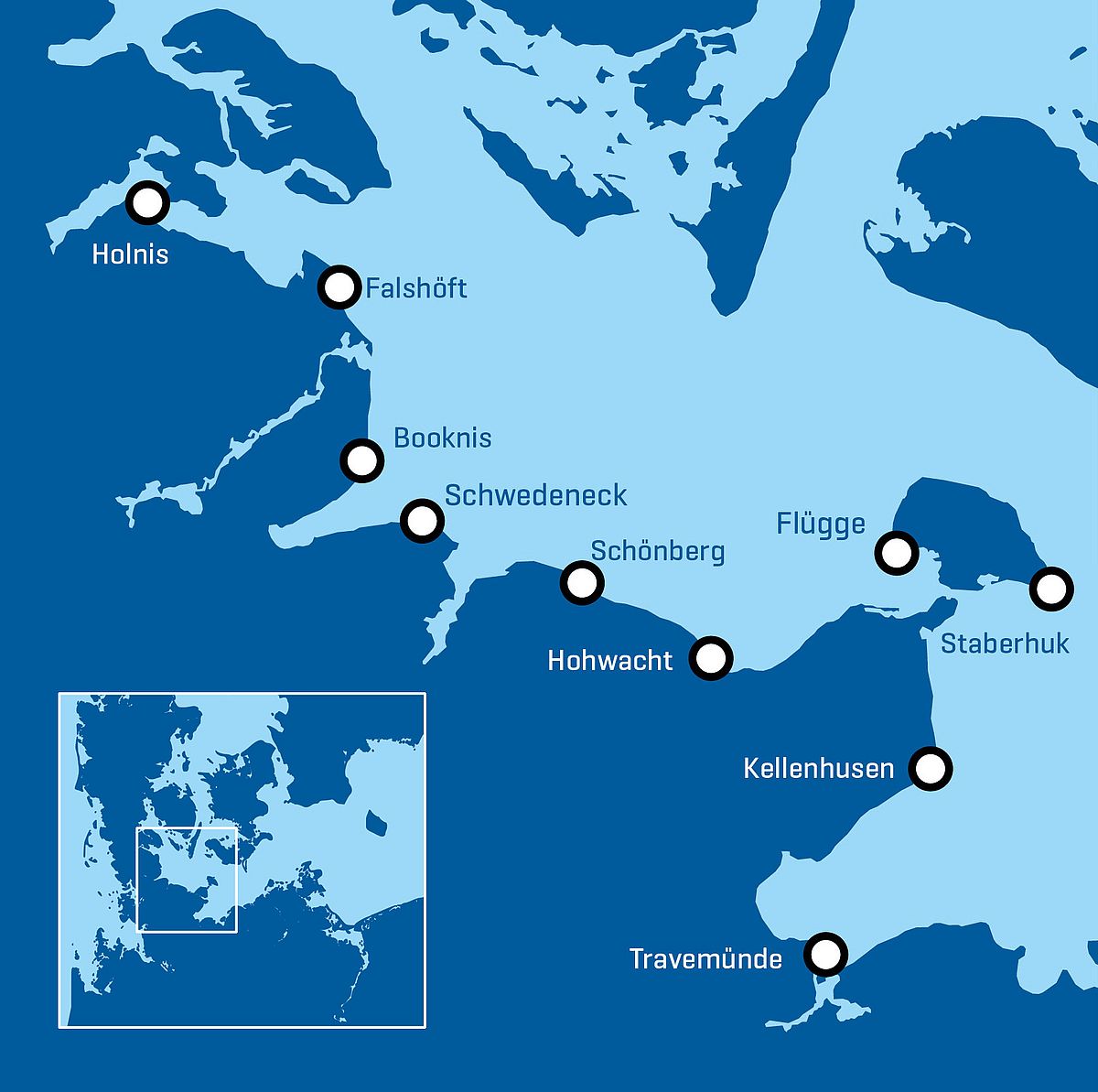 The 2018 sand sampling locations on ten Baltic Sea beaches. 